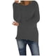 thumbnail image 2 of Puntoco Mujeres Moda O-cuello Suelto Felpa Color sólido Mangas largas Suéter Camiseta tops Puntoco Puntoco-1417, 2 of 4