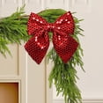 thumbnail image 4 of Xingjin Glitter Bow Ornaments, Christmas Tree Bows With Hollow-Out Design, Holiday Wreath Accent For Xmas Tree And Party Decor, 4 of 7