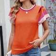 thumbnail image 2 of fatyb Summer Womens Knitted Tops Short Sleeve Cute Sweater T Shirts Crewneck Casual Pullover for Women, 2 of 6