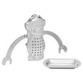 thumbnail image 3 of Huayishang Filter Temeixi Stock 304 Stainless Steel Monkey Tea Strainer Tea Strainer Tea Strainer with Tray Tea Brewer, Kitchen Essentials Clearance Sale Silver, 3 of 9