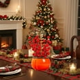 thumbnail image 2 of Luoshdecor Christmas Artificial Berry Flower Pot ,Red Persimmon Vase Table Ornament for Indoor Home Tabletop Decor 11.8 in, 2 of 6