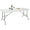 White 6FT, variant on FASCK Folding Event Table, Heavy Duty Picnic Table Indoor Outdoor Camping, 8FT Portable w Handle Lock for Banquet, Black