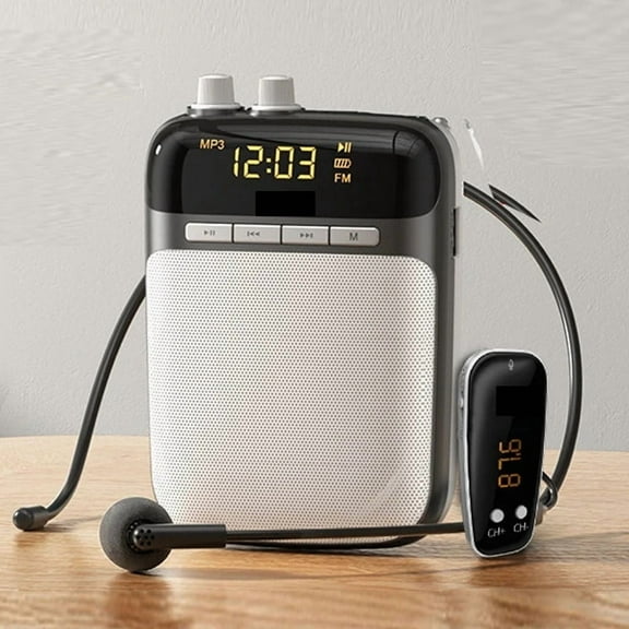 Portable 5W Educational Voice Amplifier FM Radio Recorder Bluetooth Megaphone Play Mp3 Player ,Crystal-Clear Sound