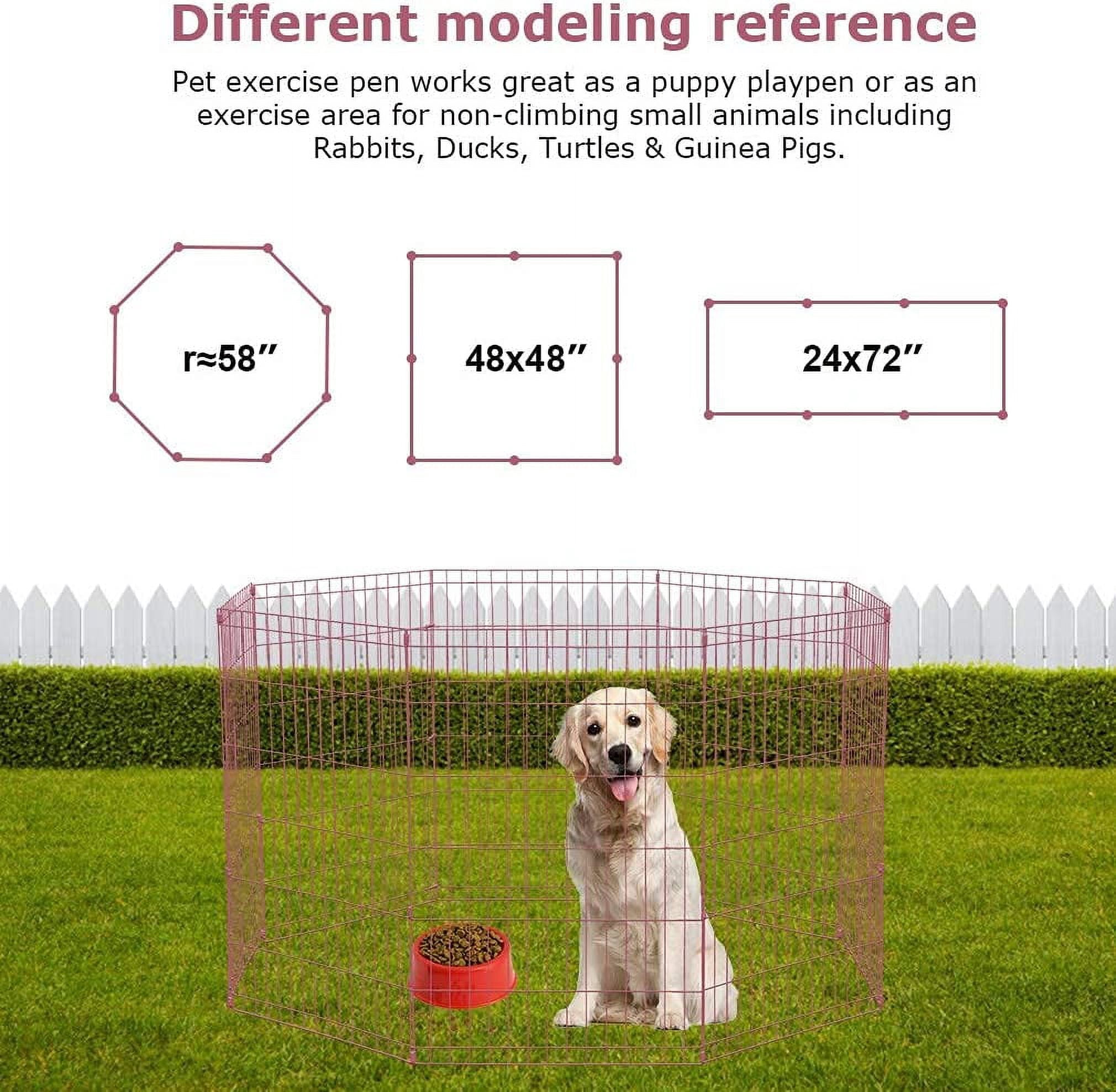 YRLLENSDAN 36'' Dog Pen for Outside, 8 Panel Exercise Fences Dog Kennel for Backyard Pet Playpen Crate Fence Pet Gate with Door Puppy Play Yard for Small Medium Large Dogs