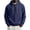 Navy, variant on Men's Half Zip Hooded Jacket - Fleece Lined Pullover with Large Front Pocket, Adjustable Hood, Ribbed Cuffs, Regular Fit for Hiking and Outdoor Use Black S