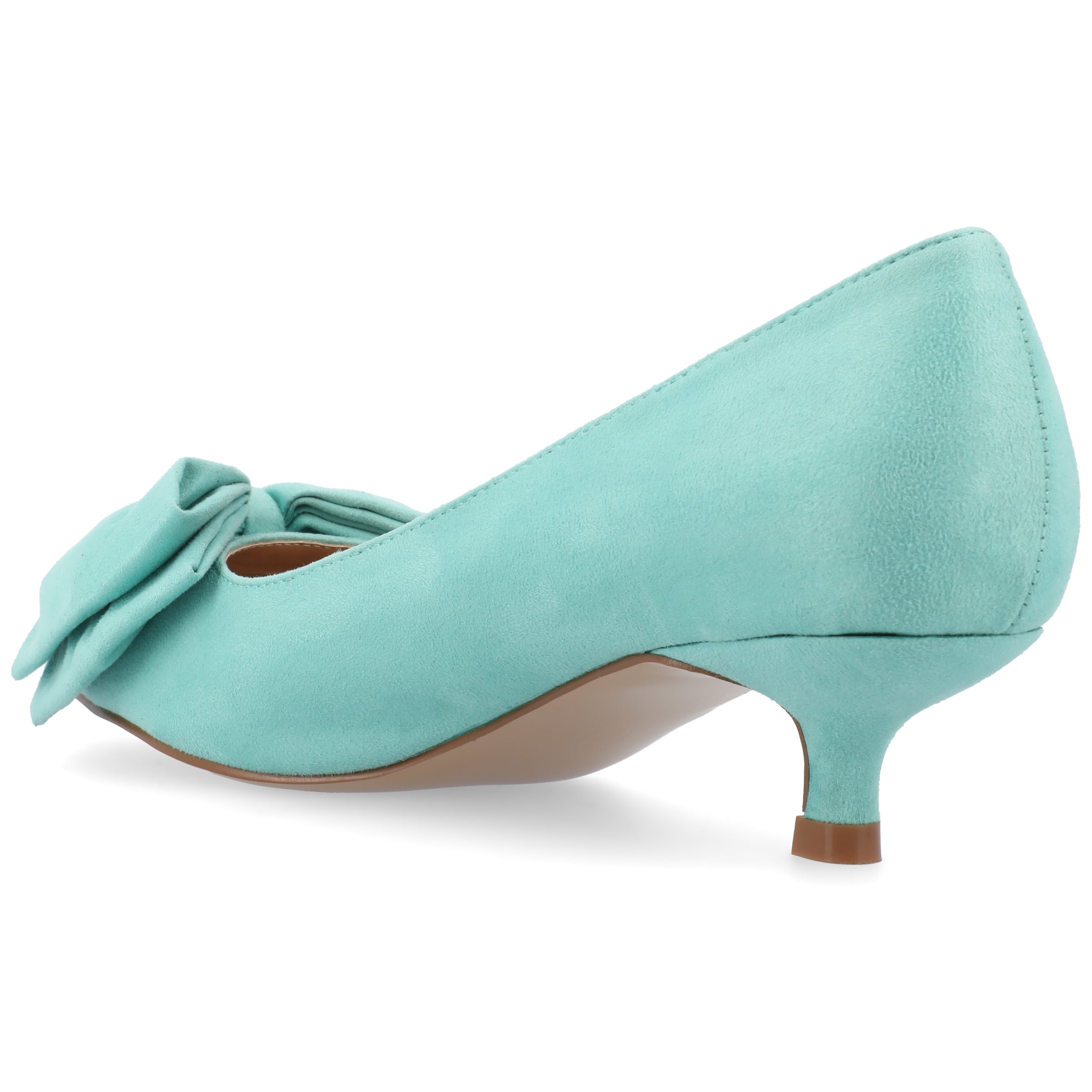 Journee Womens Orana Pointed Toe Kitten Heel Pumps, Widths Available