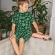 thumbnail image 4 of Balery Christmas Pattern At Buffalo Plaid Conjunto de Pijama Infantil de Manga Corta con Estampado – Ropa de Dormir de Algodón Suave-Small, 4 of 6