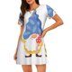 thumbnail image 1 of Fotbe Autumn Funny Gnomes Bata de Dormir para Mujer con Estampado, Camisón de Algodón de Manga Corta, Ropa de Dormir Casual, 1 of 6