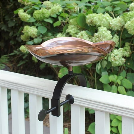 39" Celtic Dara Knot Birdbath with Stake Antique Copper Finish - ACHLA Designs: Weather-Resistant, No Assembly Required