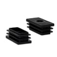 thumbnail image 5 of Flyshop 4 PCS Rectangle M8 Thread Plastic Adjustable Leveling Foot Tube Insert Table Chair Tube End Blanking Caps, Black, 25 x 50 mm, 1" x 2", 5 of 6