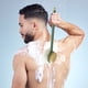 thumbnail image 5 of Cepillo de baño con mango largo, de doble cara, para el baño, autocuidado, cerdas suaves, color verde, 5 of 5