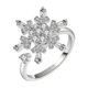 thumbnail image 1 of Figura Geométrica Anillos Giratorios Micro Anillos Giratorios Ansiedad Estrés Ajustable Zircon Anillos Abiertos para Mujeres Niños Niñas, 1 of 4