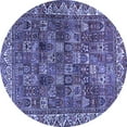 thumbnail image 1 of Ahgly Company Indoor Round Persian Blue Traditional Area Rugs, 5' Round, 1 of 4