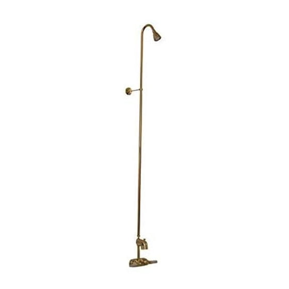 Barclay 4199-PB Tub Filler with Diverter, Code Spout & Plastic Shower Head Brass