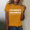 thumbnail image 2 of MEICHEN I'm Mom's Favorite Print Shirt Mother's Day T Shirts for Women Summer Fashion Clothing Tops, 2 of 6