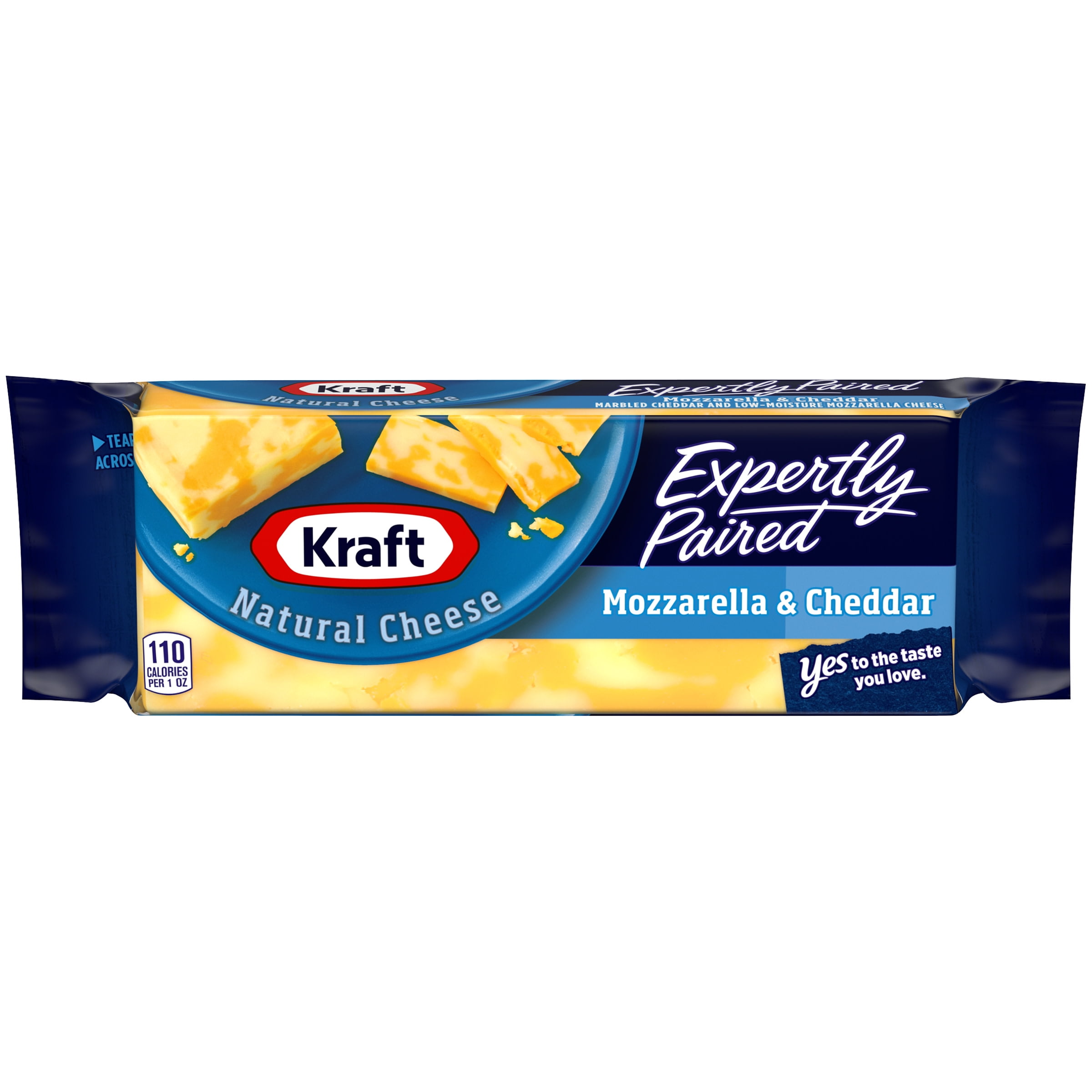 Kraft Expertly Paired Mozzarella & Cheddar Marbled Cheese, 8 oz Block