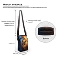 thumbnail image 6 of HELLHERO Wolf Pattern Women Shoulder Bag for Adult Outdoor Travel Unisex Shoulder Purse with Zipper Closed, 6 of 7