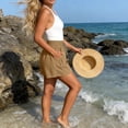 thumbnail image 5 of Flowy Athletic Shorts for Women Relaxed Fit High Waisted Tennis Short Workout Running Stretchy Drawstring Short with Pockets Khaki L, 5 of 5