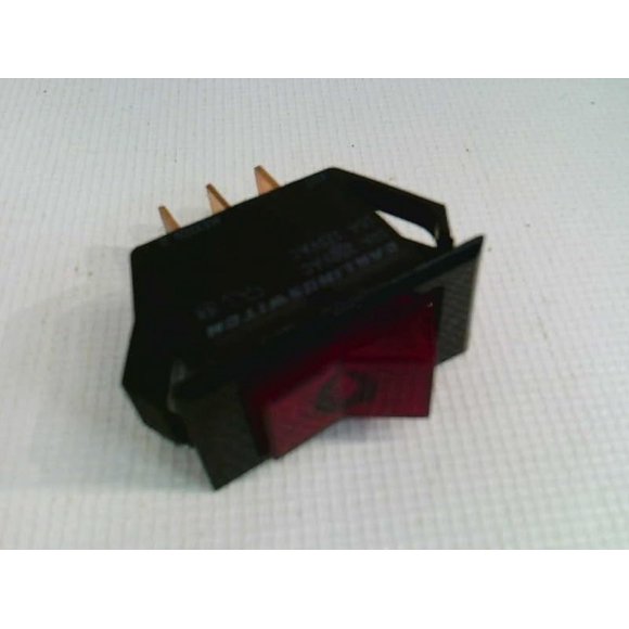 Carling Technologies Interrupteur à Bascule Éclairé / SPRST ON-Off 10A/250VAC 15A/125VAC / Rouge Actionneur 125V Lampe Néon