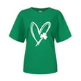 thumbnail image 4 of Pxiakgy Vente Chaude! T-Shirt Trèfle de la Saint-Patrick pour Femmes Chanceux Irlandais Manches Courtes T-Shirt Graphique Trèfle Mode Décontractée Imprimé Amour Col Rond Manches Courtes T-Shirt, 4 of 4