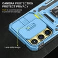 thumbnail image 4 of Feishell Case for Samsung Galaxy A16 5G Camera Lens Slide Protection Cover with Ring Holder Kickstand, Armor Heavy Duty Military Grade Shockproof PC Rugged Bumper for Samsung Galaxy A16 5G,
Lightblue, 4 of 7