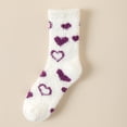 thumbnail image 2 of Warm & Cozy Valentines Gifts for Women, Fluffy Fuzzy Plush Sleeping Slipper Socks - Soft Warm Fabric White One Size, 2 of 5