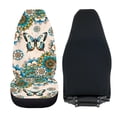 thumbnail image 4 of ZIATUBLE Boho Mandala Car Seat Covers for Women Butterfly Print Car Seat Covers for Front Seats Auto Interior Accessories for Trucks Vans SUV Pack of 2 Breathable Stretchy Driver Seat Covers, 4 of 7