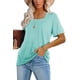 thumbnail image 2 of Camiseta casual de verano para mujer Lunivop con escote cuadrado, 2 of 3
