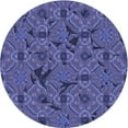 thumbnail image 1 of Ahgly Company Machine Washable Indoor Round Transitional Light Slate Blue Area Rugs, 7' Round, 1 of 7
