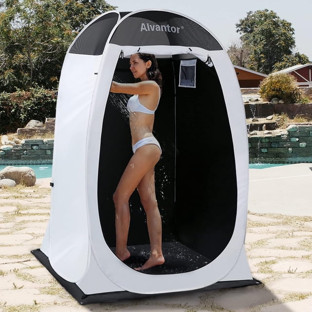 Carpa de Ducha Portátil Alvantor para Vestidor con Recubrimiento de Teflón 1.2x1.2x2.1 m