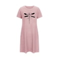thumbnail image 5 of Camisón corto de mujer, vestido de largo medio con estampado de moda, camisón corto extragrande de mujer, camisón de manga corta con estampado de pecho a la moda, camisón de mujer, 5 of 5