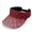 Burgundy White Double Happiness Print, variant on Neon Tropical Dark Sports Visor Cap, Open Top Sun Visor Hat Polyester Fabric Adjustable Breathable Sports Visor Hat for Beach