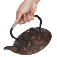 thumbnail image 3 of Peahefy 0.9L Retro Iron Elegant Kettle Household Handle Water Tea Pot Collection with Lid,Tea Pot,Tea Kettle, 3 of 8