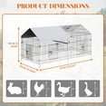 thumbnail image 2 of Bingirl 86×40×40 Inch Large Walk-in Metal Chicken Coop, 2 of 8
