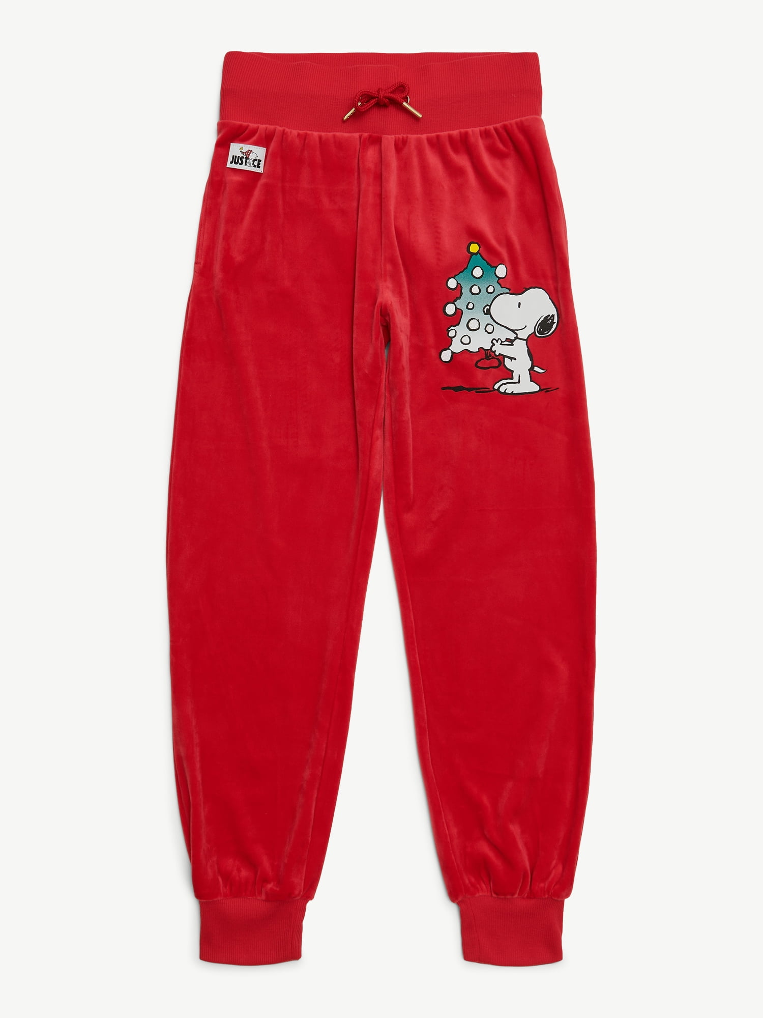 Justice x Snoopy Girls Velour Jogger, Sizes XS - XLP