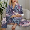 thumbnail image 6 of Kdxio Dragon1 Women's Pajama Sets Long Sleeve Button Down Sleepwear Nightwear Soft Pjs Lounge Sets-Medium, 6 of 7