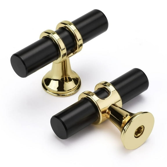 LONTAN Cabinet Knobs 10 Pack Kitchen Hardware T Bar Knob for Drawers and Cabinets Durable Decorative Pulls