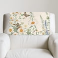 thumbnail image 2 of TSOVTHRID Daisy Butterfly Beige Print Recliner Headrest Cover PU Leather Sofa Headrest Protector Non Slip Couch Head Rest Covers for Recline Chair,Furniture,Living Room,17x27in, 2 PCS, 2 of 7