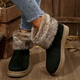 thumbnail image 7 of YLYL Women's Suede Winter Snow Boots Fuzzy Warm Fur Lined Waterproof Slip on Ankle Booties, 7 of 7