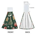 thumbnail image 3 of Yayeee Kitchen Hanging Hand Towels Set of 2 with Loop Bathroom Absorbent Tie Towel, Yellow Christmas Gingerbread, 3 of 7