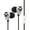 Black, variant on Fairnull Wired Earbud High Fidelity Deep Bass Lightweight Cartoon Cat Paw 3.5mm Stereo Sports In-ear Earbud with Microphone for Doing Sports