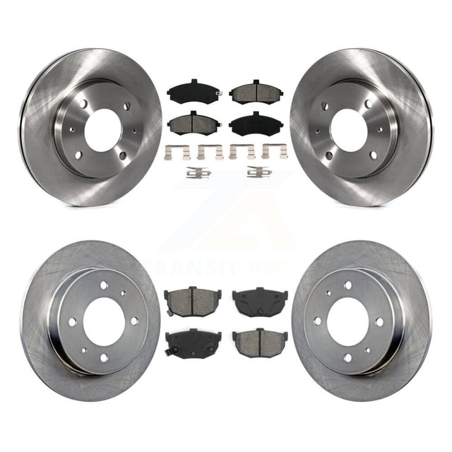 Transit Auto Front Rear Disc Brake Rotors and Semi-Metallic Pads Kit for Car Hyundai Elantra rear brakes K8S-101192