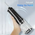 thumbnail image 3 of Fairywill Cordless Water Flosser, Dental Oral Irrigator 300ML Electric Teeth Cleaner, 4 Modes, 50 Days Use, IPX7 Waterproof, 6 Tips Rechargeable Water Dental Picks for Teeth Cleaning, Black, 3 of 11