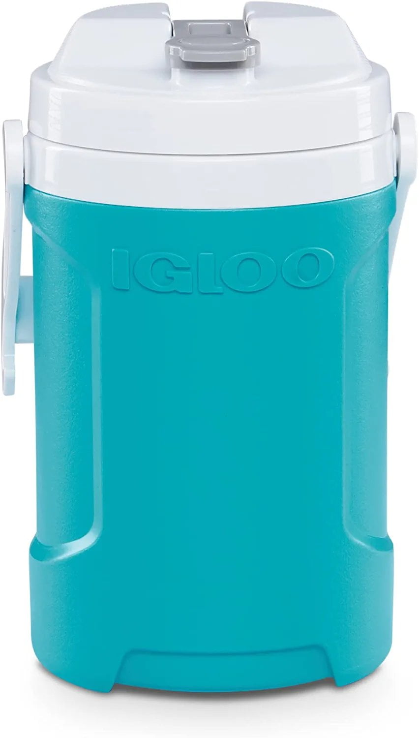 Igloo Aquamarine 1/2 Gallon Beverage Cooler with Chain Links Hooks, Aquamarine