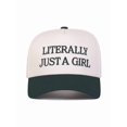 thumbnail image 2 of LITERALLY JUST A GIRL Embroidered Trucker Hat, Adjustable Snapback Cap with Bold Text Design, Fun and Stylish Baseball Hat for Women, Perfect Gift for Casual Outfits and Everyday Fashion, 2 of 5