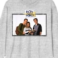 thumbnail image 2 of Boy Meets World Cory, Topanga, and Shawn Men's Heather Gray Long Sleeve Tee-XL, 2 of 3