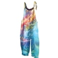thumbnail image 2 of Summer Plus Size Floral Boho Bib Overalls for Women Hippie Jumpsuit Print Spaghetti Strap Rompers, 2 of 4