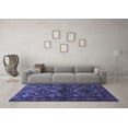 thumbnail image 3 of Ahgly Company Machine Washable Indoor Rectangle Persian Blue Traditional Area Rugs, 6' x 9', 3 of 4