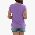 thumbnail image 5 of LIaqionyy Shirt for Womens Crew Neck Solid Color Short Sleeve Comfy Summer Top Basic Casual T Shirts Clothes, 5 of 6