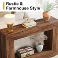 thumbnail image 5 of Tribesigns Table Console Style Ferme, Table de Sofa en Bois 47 Pouces avec Rangement pour Salon, Brun, 5 of 5